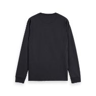 Picture of SCOTCH&SODA MEN'S SLUB HENLEY LONG SLEEVE T-SHIRT IN DARK GREY 2