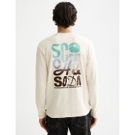 Picture of SCOTCH&SODA MEN'S RELAXED FIT ARTWORK T-SHIRT LS IN LIGHT BEIGE 5