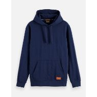 Picture of SCOTCH&SODA MEN'S JACQUARD TERRY HOODIE IN NAVY 1
