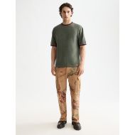 Picture of SCOTCH&SODA MEN'S RELAXED FIT BOUND NECKLINE T-SHIRT IN DARK GREEN 6