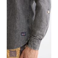 Picture of SCOTCH&SODA MEN'S WASHED 1 POCKET BLACK DENIM SHIRT IN BLACK 7