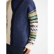 Picture of SCOTCH&SODA MEN'S PATCHWORK CARDIGAN IN MEDIUM BROWN 6