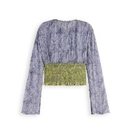 Снимка на SCOTCH&SODA WOMEN'S SMOCKED WAIST TOP IN DANCER LAVENDER 2