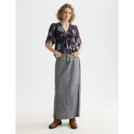 Снимка на SCOTCH&SODA WOMEN'S PEPLUM SHORT SLEEVE TOP IN BLACK MOUNTAIN 7