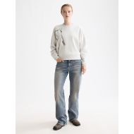 Снимка на SCOTCH&SODA WOMEN'S CHEST ARTWORK RELAXED SWEATSHIRT IN LIGHT GREY MELANGE 7