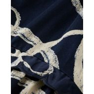 Снимка на SCOTCH&SODA WOMEN'S SCALLOP TRIM LONG SLEEVE MINI DRESS IN RIBBON NAVY AOP 3