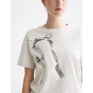Снимка на SCOTCH&SODA WOMEN'S ARTWORK REGULAR FIT T-SHIRT IN LIGHT GREY MELANGE 6