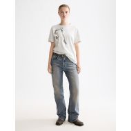 Снимка на SCOTCH&SODA WOMEN'S ARTWORK REGULAR FIT T-SHIRT IN LIGHT GREY MELANGE 7