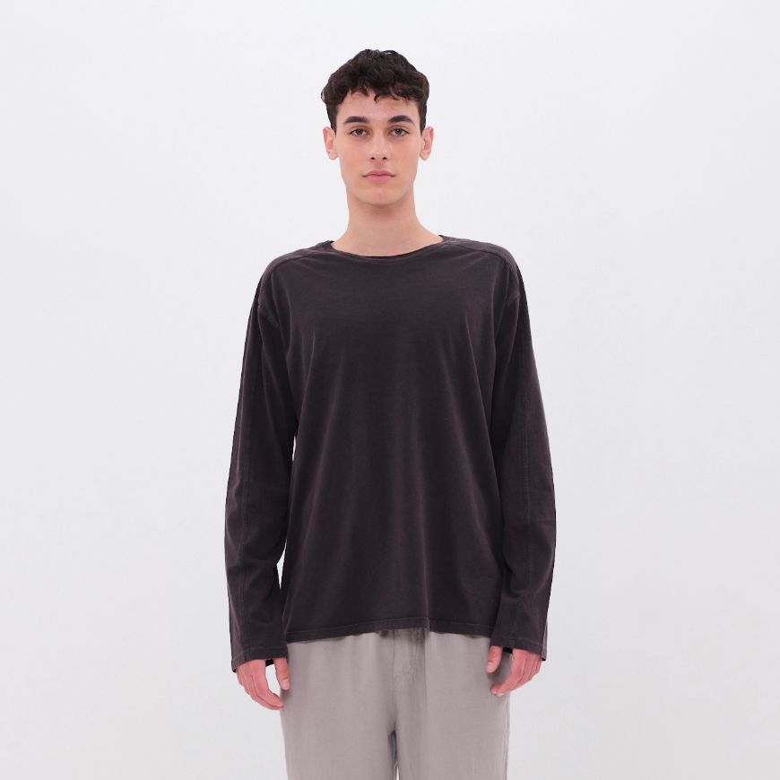 Снимка на DIRTY LAUNDRY МЪЖКА БЛУЗА OVERSIZED LONGSLEEVE WITH SEAM DETAILS В ЧЕРНО