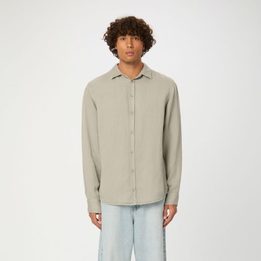 Show details for DIRTY LAUNDRY MEN'S TENCEL LINEN SHIRT IN VINTAGE GREIGE 1 - FanPoint Picture of DIRTY LAUNDRY MEN'S TENCEL LINEN SHIRT IN VINTAGE GREIGE 1
