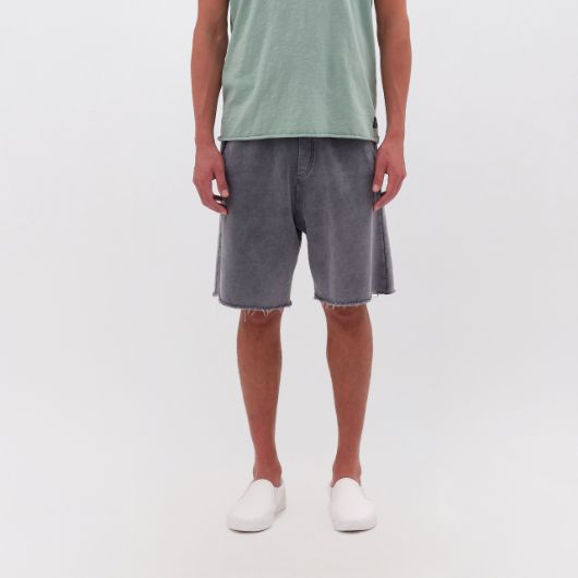 Показвай детайлите за DIRTY LAUNDRY МЪЖКИ БЕРМУДИ RAW EDGES SWEATBERMUDA В СИВО Снимка на DIRTY LAUNDRY МЪЖКИ БЕРМУДИ RAW EDGES SWEATBERMUDA В СИВО