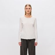 Снимка на DIRTY LAUNDRY ДАМСКА БЛУЗА SLIMFIT LONGSLEEVE WITH REVERSE SEAMS В БЯЛО 1