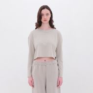 Снимка на DIRTY LAUNDRY ДАМСКА БЛУЗА BOXY LONGSLEEVE В СИВО-БЕЖОВО 1