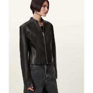 Снимка на ALLSAINTS ДАМСКО КОЖЕНО ЯКЕ SADLER В ЧЕРНО 2