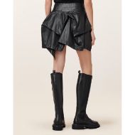 Picture of ALLSAINTS WOMEN'S HITCH LEATHER SKIRT IN BLACK 2