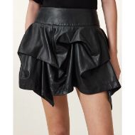 Picture of ALLSAINTS WOMEN'S HITCH LEATHER SKIRT IN BLACK 4