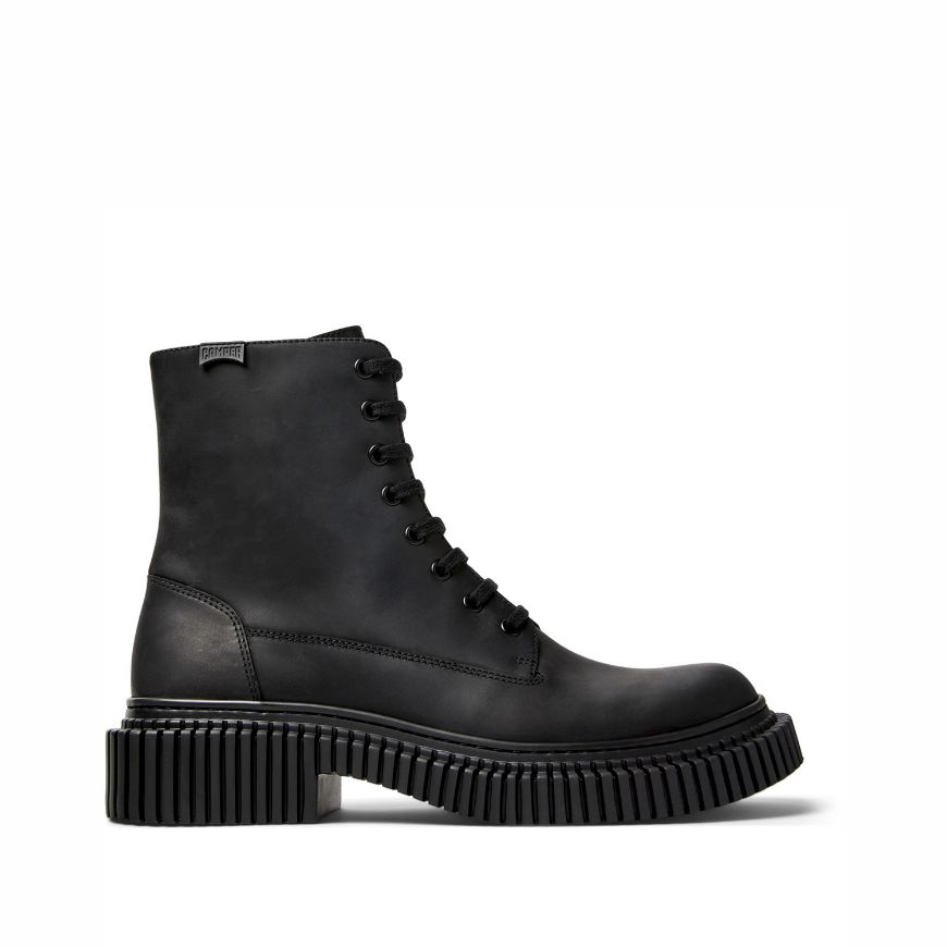 Picture of CAMPER MEN'S PIX BERLIN LEATHER ANKLE BOOTS IN BLACK
