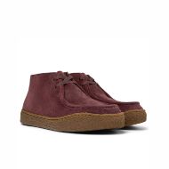 Picture of CAMPER WOMEN'S PEU TERRENO LEATHER ANKLE BOOTS IN BURGUNDY 2