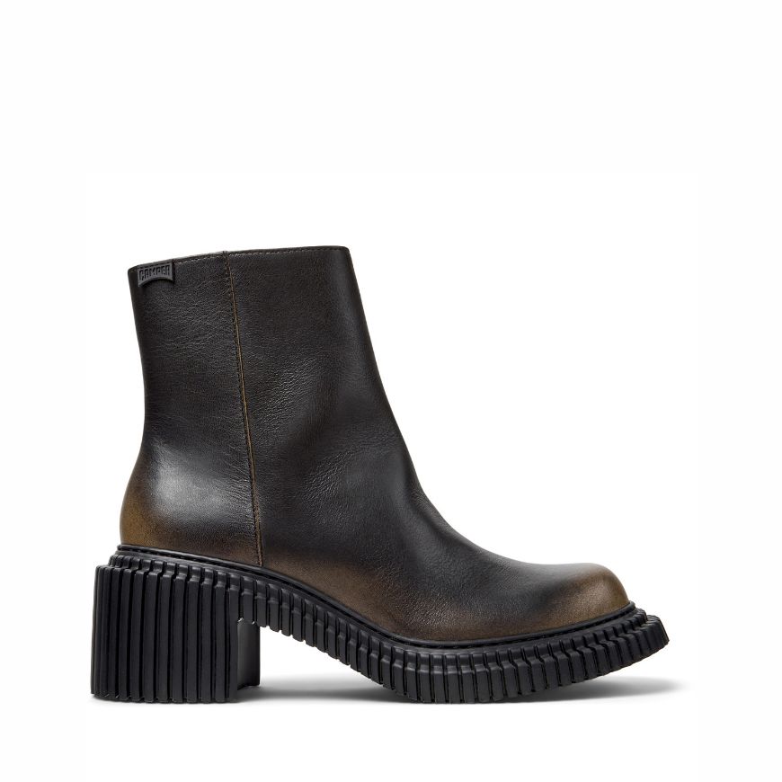 Picture of CAMPER WOMEN'S PIX LONDON LEATHER PLATFORM ANKLE BOOTS IN MULTICOLOR