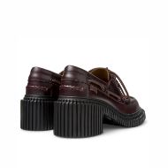 Picture of CAMPER WOMEN'S PIX LONDON LEATHER HIGH HEEL MOCCASIN IN BURGUNDY 4