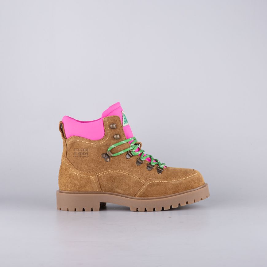 Picture of SCOTCH&SODA WOMEN'S TOBY SUEDE BOOTS IN BEIGE