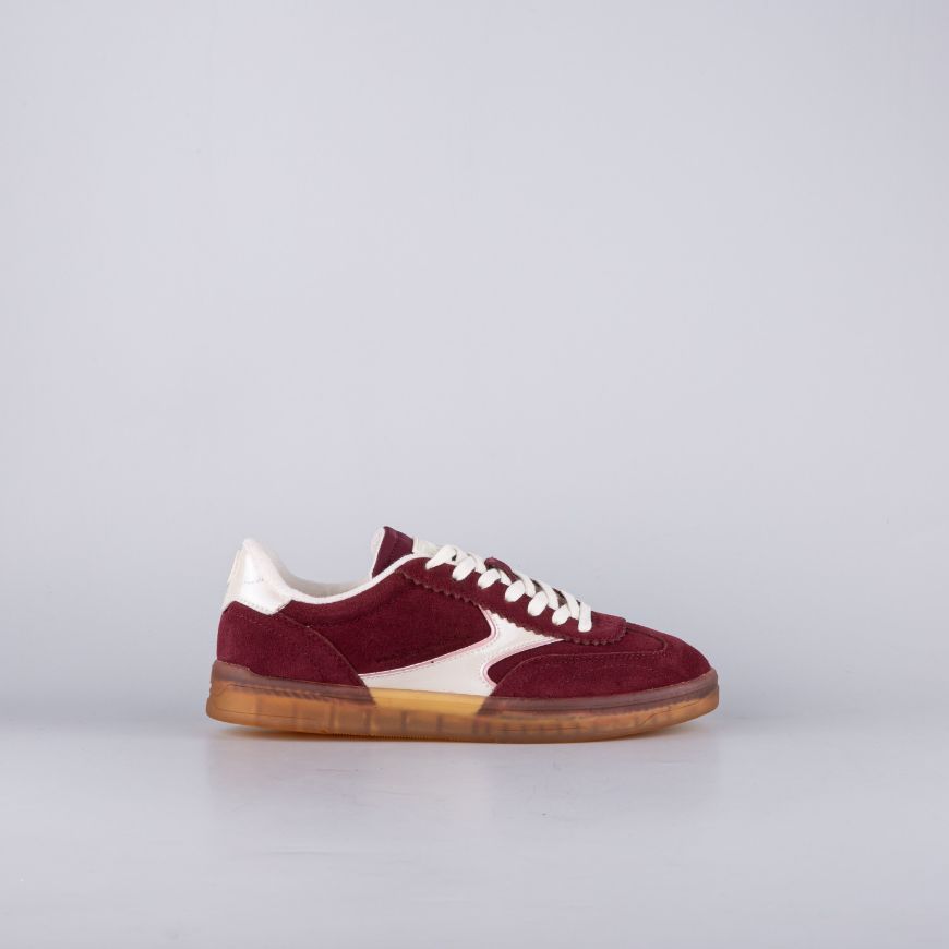 Picture of SCOTCH&SODA WOMEN'S NIXIE SUEDE SNEAKERS IN BORDEAUX