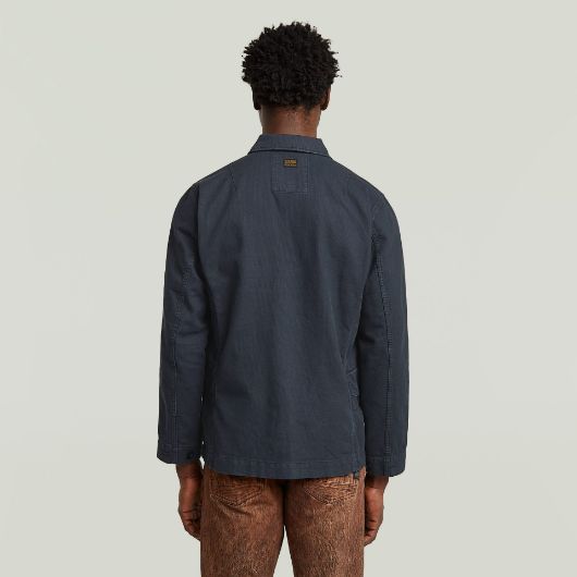 Show details for G-STAR MEN'S 4 POCKET OVERSHIRT IN DARK BLUE 3 - FanPoint Picture of G-STAR MEN'S 4 POCKET OVERSHIRT IN DARK BLUE 3
