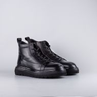 Picture of CERRUTI 1881 MEN'S LEATHER BOOTS IN BLACK CSSU01643M 2
