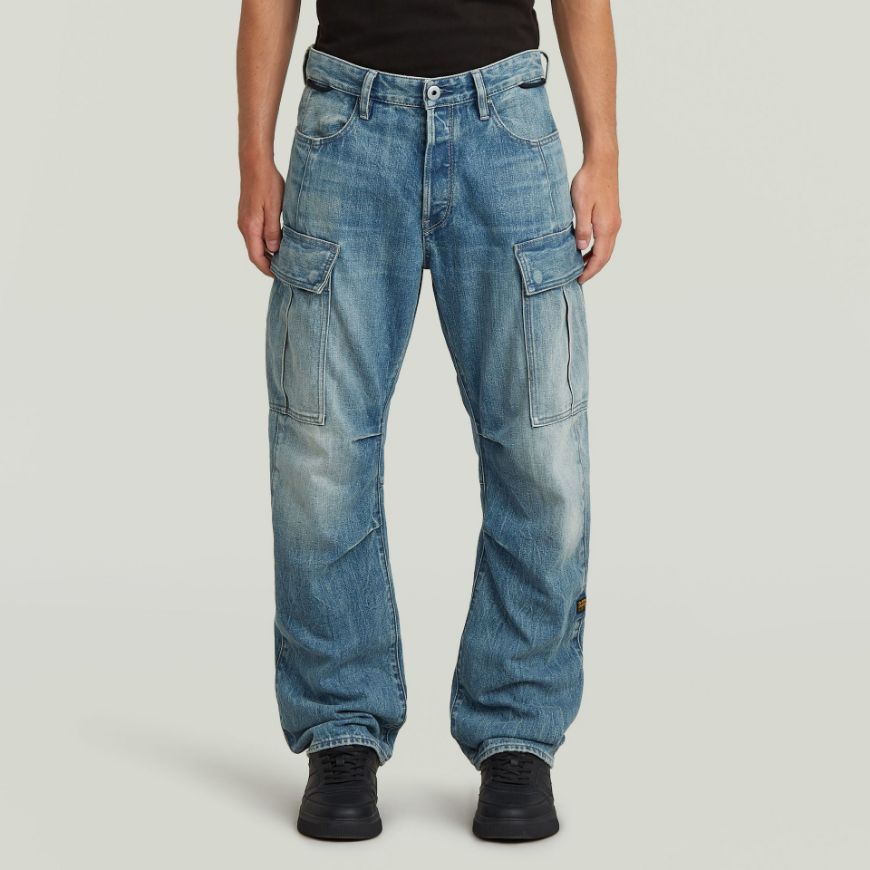 Picture of G-STAR MEN'S CONTOR 3D REGULAR CARGO JEANS IN VINTAGE CIRRUS BLUE