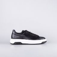 Picture of CERRUTI 1881 MEN'S LEATHER SNEAKERS IN BLACK CSSU01662L 1