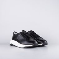 Picture of CERRUTI 1881 MEN'S LEATHER SNEAKERS IN BLACK&WHITE CSSU01685M 2