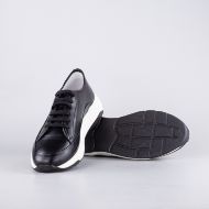 Picture of CERRUTI 1881 MEN'S LEATHER SNEAKERS IN BLACK&WHITE CSSU01685M 5