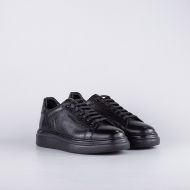 Picture of CERRUTI 1881 MEN'S LEATHER SNEAKERS IN BLACK CSSU01661M 2