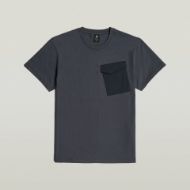 Picture of G-STAR MEN'S FABRIC MIX POCKET T-SHIRT IN DARK BLUE 6