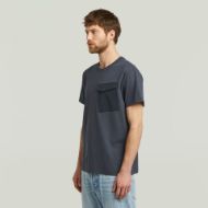 Picture of G-STAR MEN'S FABRIC MIX POCKET T-SHIRT IN DARK BLUE 2