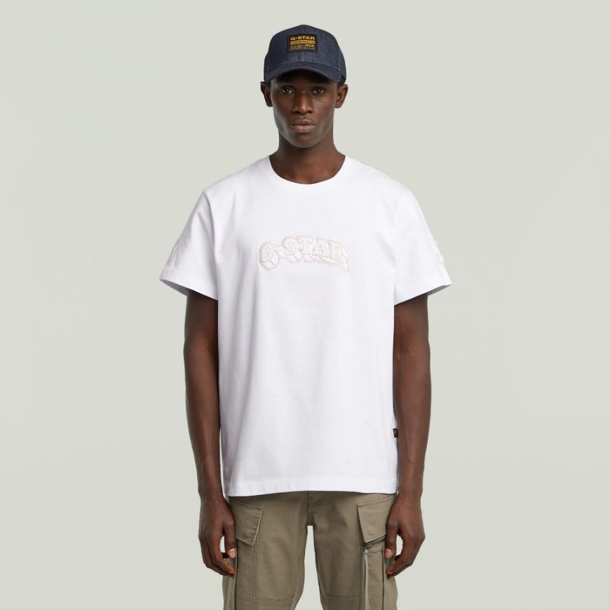 Picture of G-STAR MEN'S PATCHES LOOSE T-SHIRT IN WHITE