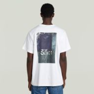 Picture of G-STAR MEN'S BACK PHOTO PRINT LOOSE T-SHIRT IN WHITE DENIM 1