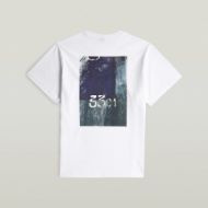 Picture of G-STAR MEN'S BACK PHOTO PRINT LOOSE T-SHIRT IN WHITE DENIM 6