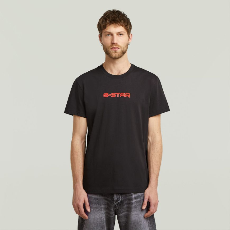 Picture of G-STAR MEN'S GEL PRINT T-SHIRT IN BLACK