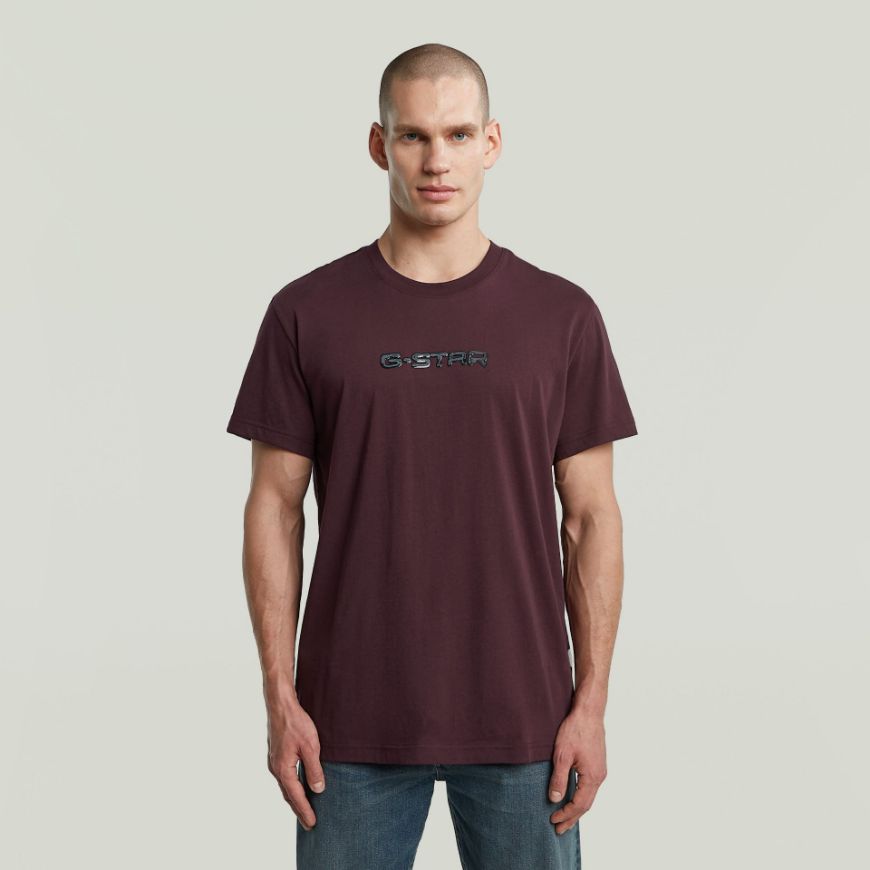 Picture of G-STAR MEN'S GEL PRINT T-SHIRT IN PURPLE