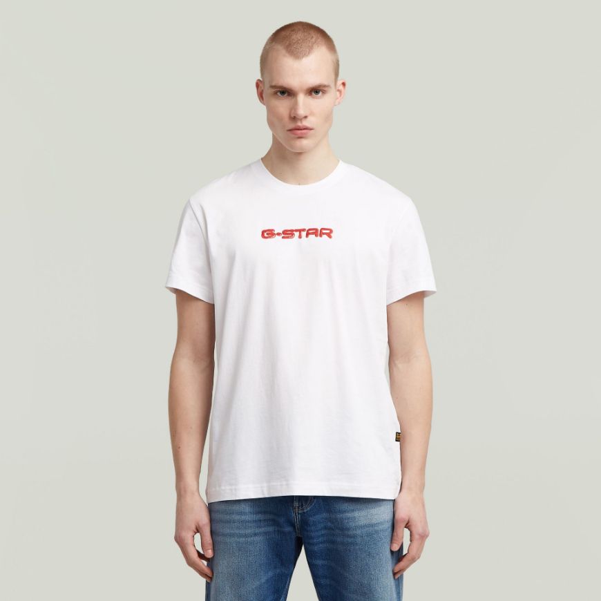 Picture of G-STAR MEN'S GEL PRINT T-SHIRT IN WHITE