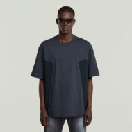 Picture of G-STAR MEN'S A LINE WOVEN MIX BOXY T-SHIRT IN DARK BLUE 1