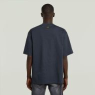 Picture of G-STAR MEN'S A LINE WOVEN MIX BOXY T-SHIRT IN DARK BLUE 2