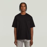 Picture of G-STAR MEN'S A LINE WOVEN MIX BOXY T-SHIRT IN BLACK 1