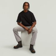 Picture of G-STAR MEN'S A LINE WOVEN MIX BOXY T-SHIRT IN BLACK 5
