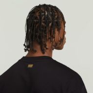 Picture of G-STAR MEN'S A LINE WOVEN MIX BOXY T-SHIRT IN BLACK 3