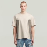 Picture of G-STAR MEN'S A LINE WOVEN MIX BOXY T-SHIRT IN WHITE 1