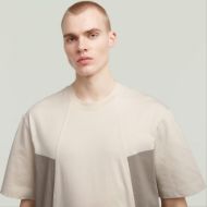 Picture of G-STAR MEN'S A LINE WOVEN MIX BOXY T-SHIRT IN WHITE 4