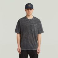 Picture of G-STAR MEN'S WASHED POCKET T-SHIRT IN BLACK 1