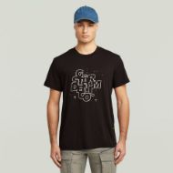 Picture of G-STAR MEN'S HD PRINT T-SHIRT IN BLACK 1